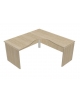 Scrivania Workstation per ufficio a L - fianchi in legno - colori vari disponibili - cm 160x160x74h