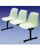 PANCA PER SALA D'ATTESA UFFICIO O STUDIO LEGALE O MEDICO 3 POSTI CON SCOCCHE IN POLIPROPILENE COLORI A SCELTA - CM 144X60X84H