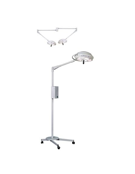 LAMPADA SCIALITICA SU PIANTANA A ROTELLE CON TRE LAMPADE ALOGENE LAMPADA SCIALITICA SU PIANTANA A ROTELLE CON TRE LAMPADE ALOGENE