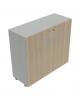 Mobile armadio basso per ufficio con ante in legno e serratura - Colori a scelta - cm 90x45x79,5h