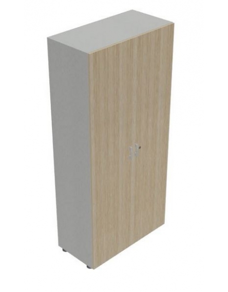 Armadio Mobile ufficio alto con ante in legno - colori struttura ed ante a scelta - cm 90x45x194,7h