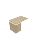 Allunghi Dattilo scrivania con cassettiera - Dimensioni cm. 100x60x72h