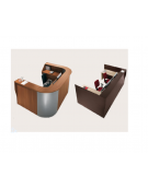 Mobile bancone per reception ufficio-Dimensioni cm 120x73x122,5h-Con top in legno-Colori:Bianco-Samui-Rovere-Grigio-Noce-Ciliegi