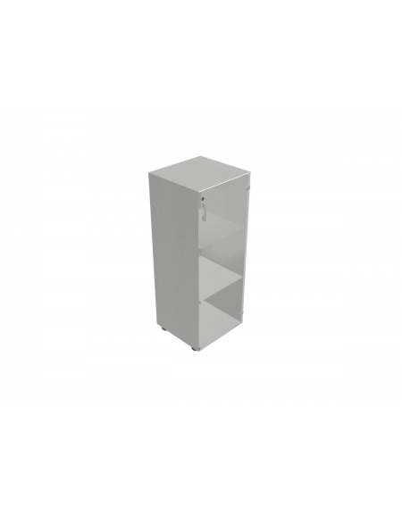 Contenitire medio vetro telaio in alluminio con serratura - cm 45X45X119