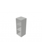 Contenitire medio vetro telaio in alluminio con serratura sovrapponibile - cm 45X45X119