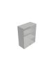 Contenitore medio ante in vetro telaio all. con serratura sovrapponibile- cm 90X45X119h