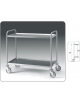 Carrello inox AISI 304 con N° 2 Piani stampati imbullonati da cm 100x50 - Portata Kg 120 - cm 109x59x95h