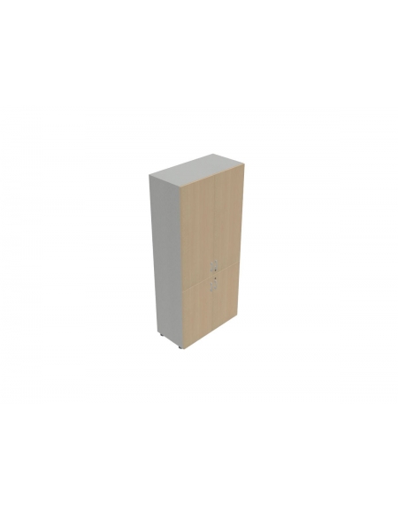 Armadio Mobile ufficio alto con ante in legno - Colori ante e struttura a scelta - cm 80x45x194,7h