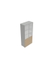 Contenitore alto anta legno/vetro con serratura - cm 90X45X196h