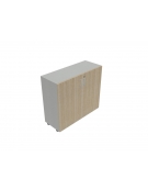 Contenitore basso ante in legno con serratura - cm 90X35X80