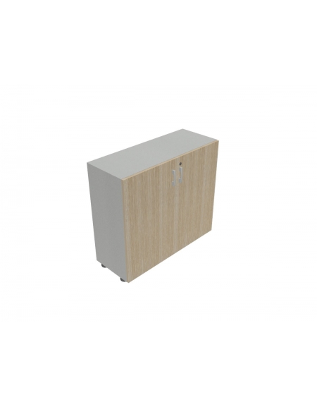 Contenitore basso ante in legno con serratura - cm 90X35X80