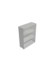 Contenitore medio ante in vetro telaio in alluminio con serratura- cm 90X35X119h