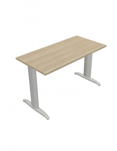 Scrivania dattilo per ufficio con gambe a T - piano disponibile in vari colori - cm 140x60x74h