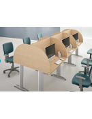 Call center singolo con gamba a T - cm 100x64x131