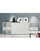 Contenitore medio anta in legno con serratura - colori a scelta - cm 45x45x117,9h