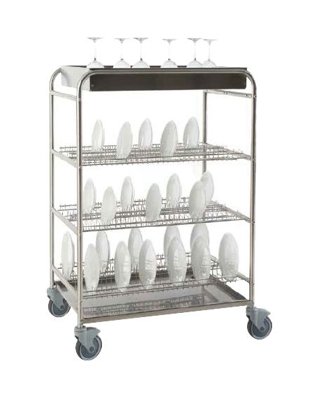 Carrello scolapiatti e scolabicchieri