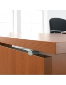 Scrivania ufficio operativa con fianchi in legno - cm 100x80x75h -Colori : Noce-Grigio-Rovere-Samui–Ciliegio–Bianco-Olmo-Larice