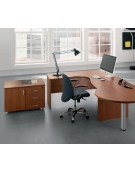 Scrivania Workstation a L per ufficio - cm. 160/160x80/60x72h