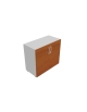 Contenitore mobile basso per ufficio, 2 ante in legno con serratura- Colore struttura ed ante a scelta - cm 80x35x79,5h