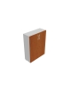 Contenitore armadio medio per ufficio - ante legno con serratura - Cassa in Bianco, Grigio o Nero-Ante a scelta-cm 100x45x117,9h