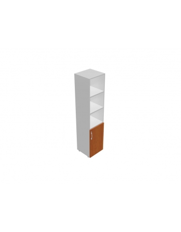 Contenitore alto giorno con anta in legno bassa - cm 90x45x196h