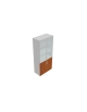 Contenitore alto con ante legno inferiori e ante vetro trasparenti superiori con serratura - cm 90x45x194,7h
