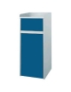 ELEMENTO GETTA RIFIUTI INOX CON ANTE BLU PER SELF SERVICE