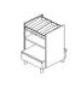 ELEMENTO PORTA POSATE / TOVAGLIE / VASSOI PER SELF SERVICE - CM 75X80X125H