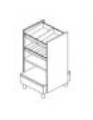 ELEMENTO PORTA POSATE / TOVAGLIE / VASSOI PER SELF SERVICE - CM 75X80X125H