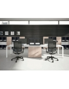 Scrivania ufficio operativa -  con porta docks gamba a U - cm 140x80x72h