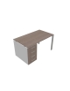 Scrivania ufficio operativa -  con cassettiera -  gamba a U - cm 180x80x72h