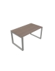 Scrivania ufficio operativa - Gamba chiusa ad anello - cm 160x80x72h - Spessore piano mm 18