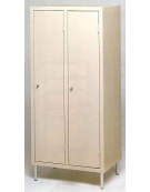 ARMADIO A DUE POSTI PER CAMERA DI DEGENZA IN LAMIERA D'ACCIAIO N° 2 RIPIANI - CM 80x50x180h