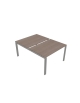 Scrivania ufficio operativa Bench doppia-gamba a U - cm 80x165x73,5h-Piano Rovere-Olmo-Tortora–Bianco-Grigio-Nero-Noce-Salice