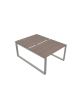 Scrivania ufficio operativa Bench - doppia - gamba chiusa - cm 140x166x72h