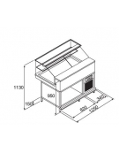 Vetrina refrigerata fredda da cm. 125