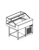 Vetrina fredda vetri dritti bassi da cm. 100 - Refrigerazione statica