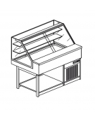 Vetrina fredda vetri alti dritti da cm. 125 - Refrigerazione statica