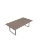Tavolo riunione rettangolare - gamba chiusa - cm 220x120x72h