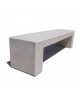PANCHINA RETTANGOLARE MONOBLOCCO IN CEMENTO, SOSTEGNI SPESSORE CM 19 - COLORE BIANCO TRAVERTINO - CM 200X50X50H - Conforme CAM