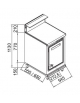 Bancone bar grezzo da rivestire refrigerato STATICO 1 sportello con bancalina - cm 54,5x65x113h-Motore esterno escluso