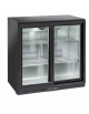 Frigorifero sottobanco orizzontale per bibite +1° +10°C con porte scorrevoli 2 porte cm. 90x52x90h