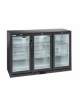 Frigorifero sottobanco orizzontale per bibite 3 porte a battenti con cerniere - temp. +1° +10°C - cm 135x52x90h