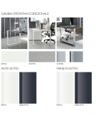 Scrivania ufficio operativa -  con porta docks gamba chiusa - cm 140x80x72h