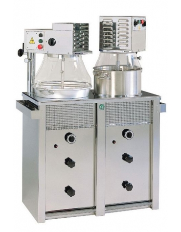 Mescolatore doppio abbinato  15+15 Kg crema,risotto,besciamella