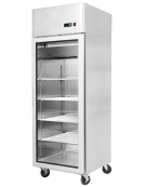 Armadio frigorifero inox GN 2/1 Lt. 700 Porte in vetro