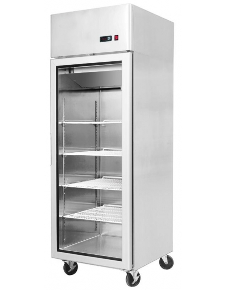 Armadio frigorifero inox GN 2/1 Lt. 700 Porte in vetro