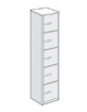 Casellario metallico 5 Porte 5 Serrature 5 Vani cm 36x45x200h