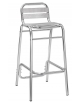 Sgabello in alluminio con schienale - cm 40x35x100h