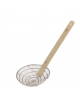 Schiumarola per fritto in acciaio inox con manico bamboo, rete fine inox. - cm  ø 20